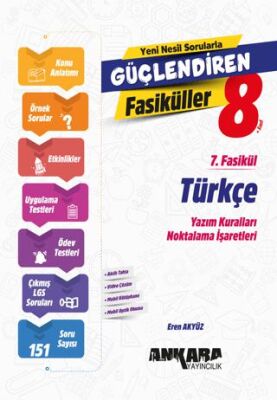 Ankara Yayıncılık 8. Sınıf Türkçe Güçlendiren 7. Fasikül - 1