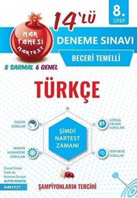 Nartest Yayınevi 8. Sınıf Türkçe Nar Tanesi 14`lü Deneme Sınavı - 1