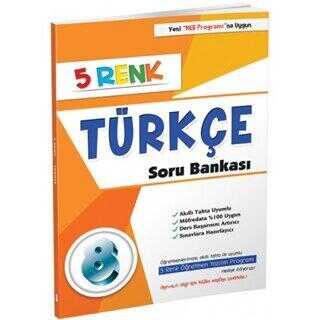 5 Renk Yayınevi 8. Sınıf Türkçe Soru Bankası