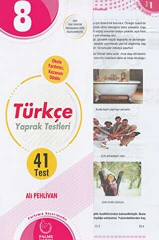 Palme Yayıncılık 8. Sınıf Türkçe Yaprak Testleri