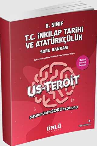 Ünlü Yayınları 8. Sınıf Us-Teroit T.C. İnkılap Tarihi ve Atatürkçülük Soru Bankası Ünlü Yayınlar