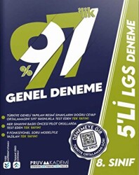 8. Sınıf 5`li LGS Genel Deneme - Pruva Akademi