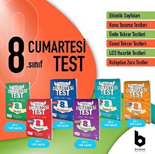 Basamak Yayınları 8. Sınıf Cumartesi Test Seti 6 Kitap - 1