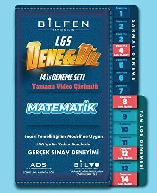 Bilfen Yayıncılık 8.Sınıf Denebil Matematik 14`lü Deneme Seti - 1
