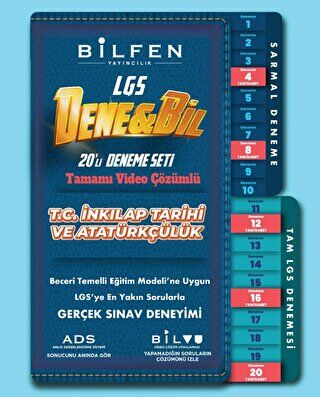 Bilfen Yayıncılık 8.Sınıf Denebil T.C İnkılap Tarihi ve Atatürkçülük 20`lİ Deneme Seti - 1