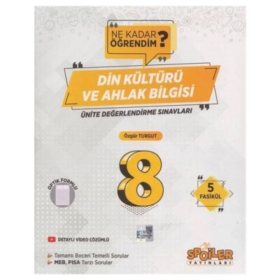 8. Sınıf Ne Kadar Öğrendim Din Kültürü Ünite Değerlendirme Sınavları - 1