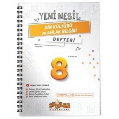 8. Sınıf Yeni Nesil Din Kültürü ve Ahlak Bilgisi Defteri - 1