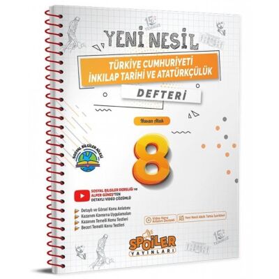 8. Sınıf Yeni Nesil T.C. İnkılap Tarihi ve Atatürkçülük Defteri - 1