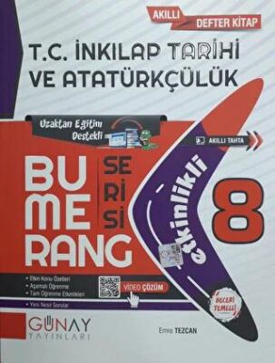 Günay Yayınları 8. Sınıf Bumerang Etkinlikli T.C. İnkılap Tarihi ve Atatürkçülük - 1