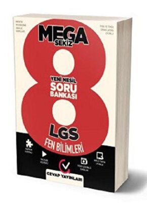 Cevap Yayınları 8. Sınıf LGS Fen Bilimleri Yeni Nesil Soru Bankası Mega Sekiz - 1