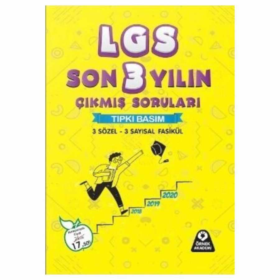 8.Sınıf LGS Son 3 Yılın Çıkmış Soruları Tıpkı Basım Örnek Akademi Yayınları