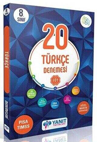 Yanıt Yayınları Yanıt 8. Sınıf Çözümlü 20 Türkçe Branş Denemesi