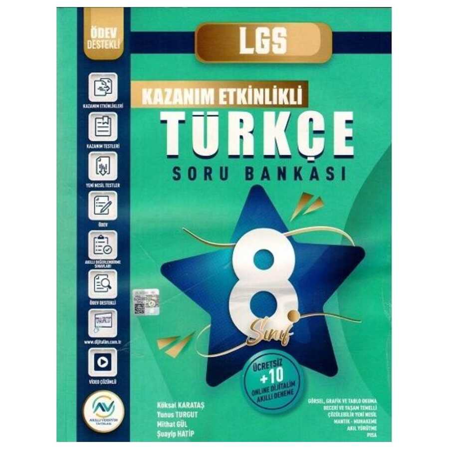 8. Sınıf LGS Türkçe Kazanım Etkinlikli Soru Bankası