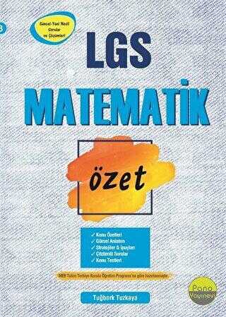 Pano Yayınevi 8. Sınıf LGS Matematik Özet