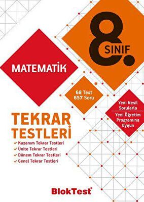 Tudem Yayınları - Bayilik 8. Sınıf Matematik Tekrar Testleri - 1