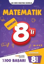 ONburda Yayınları 8. Sınıf Matematik Yeni Nesil Branş Denemeleri - Onburda Yayınları