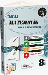 8. Sınıf Pisagor 16`lı Matematik Branş Denemeleri - Zeka Küpü Yayınları