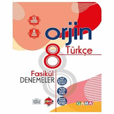 Gama Yayınları 8. Sınıf Türkçe 20 Deneme - 1