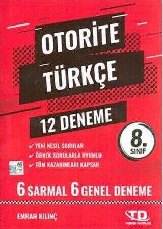 Tandem Yayınları 8. Sınıf Türkçe Otorite 12 Deneme