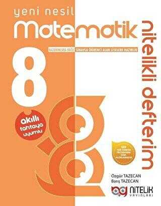 Nitelik Yayınları - Bayilik 8. Sınıf Matematik Nitelikli Defterim