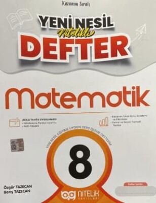 8. Sınıf Matematik Nitelikli Defterim kapağı