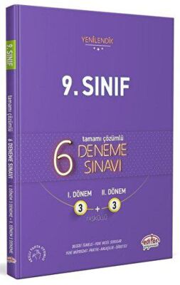 Editör Yayınevi 9. Sınıf Tamamı Çözümlü 6 Fasikül 3+3 Deneme Sınavı - 1