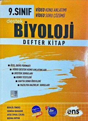ENS Yayınları 9. Sınıf Biyoloji Destek Defter Kitap - 1