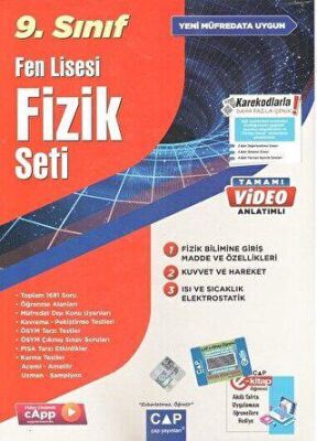 Çap Yayınları 9. Sınıf Fen Lisesi Fizik Seti - 1