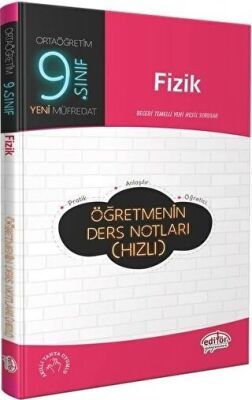 Editör Yayınevi 9. Sınıf Fizik Öğretmenin Ders Notları Hızlı - 1