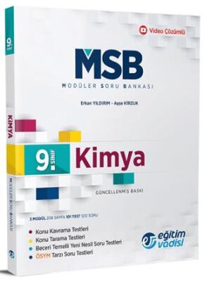 Eğitim Vadisi Yayınları 9. Sınıf Kimya Güncel MSB Modüler Soru Bankası - 1