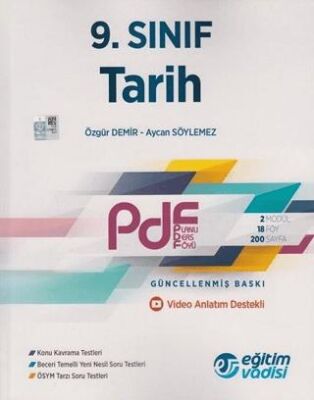 Eğitim Vadisi Yayınları 9. Sınıf Tarih PDF Planlı Ders Föyü Video Anlatım Destekli - 1