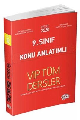 Editör Yayınevi 9. Sınıf VİP Tüm Dersler Konu Anlatımlı - 1