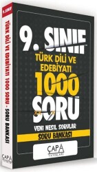 9. Sınıf Türk Dili ve Edebiyatı 1000 Soru Yeni Nesil Sorular - Soru Bankası - Çapa Yayınları