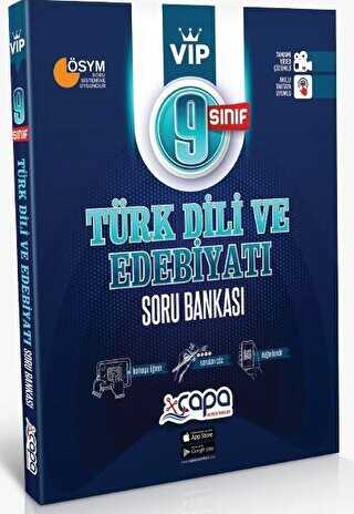 Çapa Yayınları 9. Sınıf Türk Dili ve Edebiyatı VİP Soru Bankası
