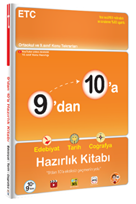 9`dan 10`a Edebiyat Tarih Coğrafya Hazırlık Kitabı - 2