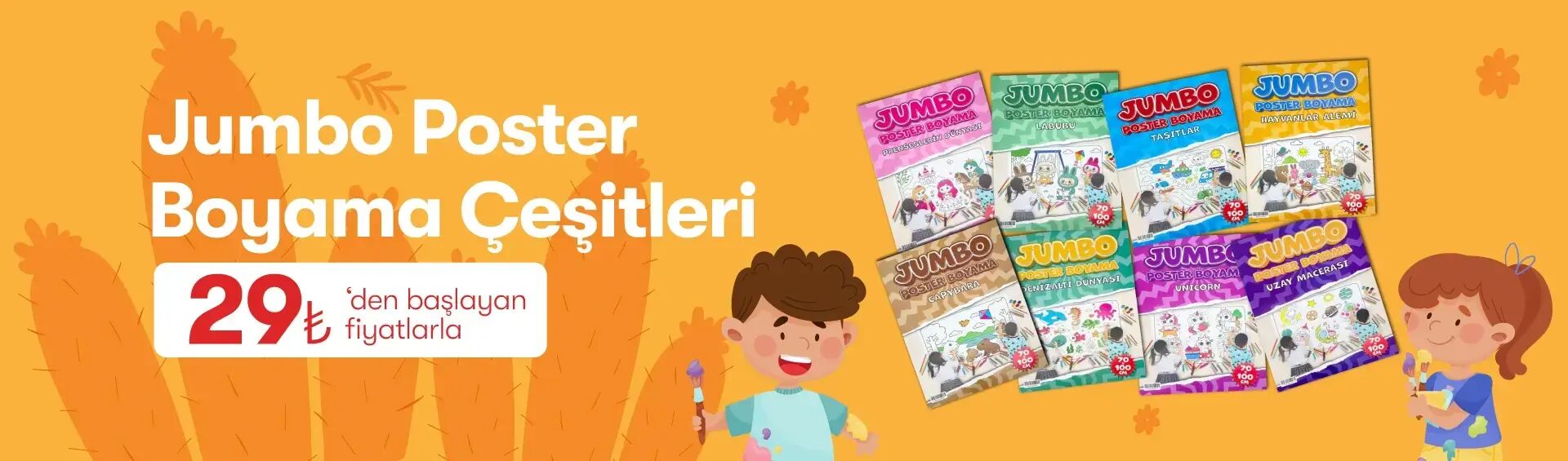Bahar İndirimleri Jumbo Poster Boyama Çeşitleri