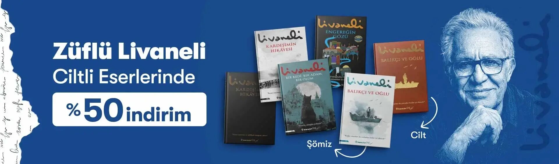 Zülfü Livaneli Ciltli Eserlerinde Yüzde 50 İndirim