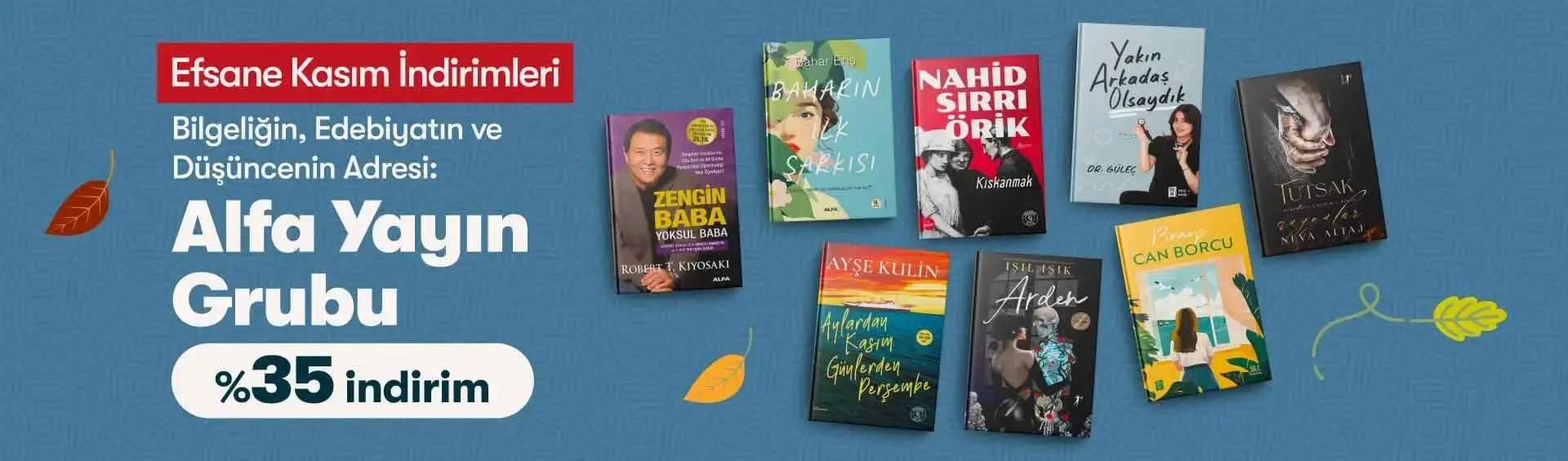 Efsane Kasım İndirimleri Alfa Yayın Grubu