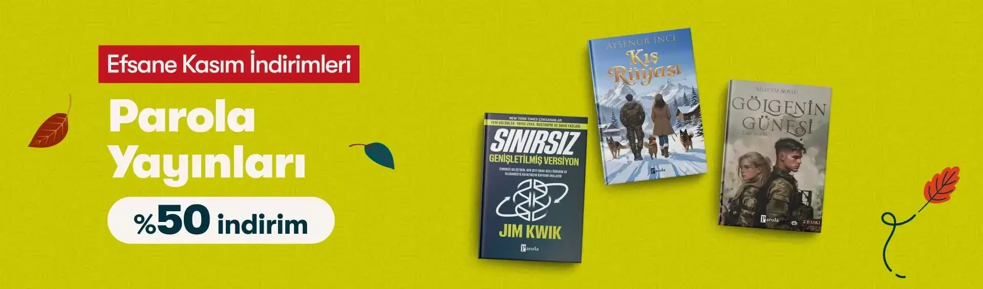 Efsane Kasım İndirimleri Parola Yayınları