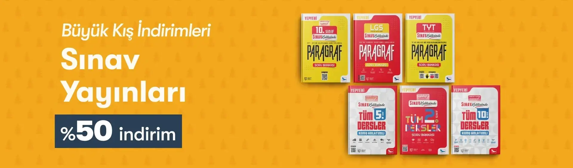 Sınav Yayınlarında Yüzde 50 İndirim