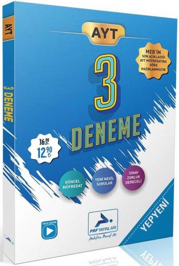 3 lü AYT Deneme Paketi Yeni Müfredata Göre Prf Paraf Yayınları