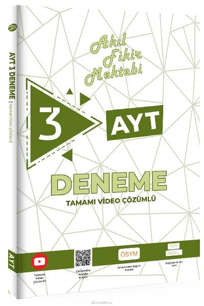 AYT Akıl Fikir Mektebi Tamamı Video Çözümlü 3 Deneme Tonguç Akademi