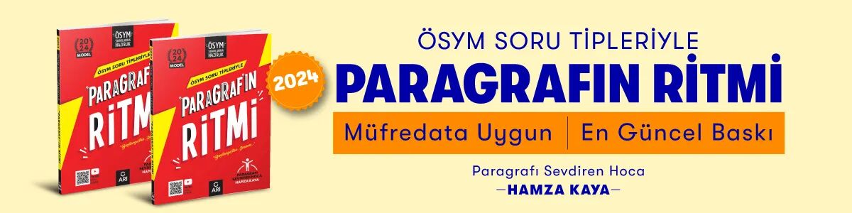 Hazırlık Kitapları Kampanyası - 2024 &Ouml;SYM Soru Tipleriyle Paragrafın Ritmi - Arı Yayıncılık - Hamza Kaya