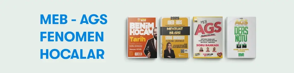 Sınavlara Hazırlık ve Yardımcı Kaynak Kitaplar - MEB-AGS Fenomen Hocalar