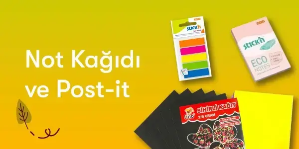 Tüm Okul İhtiyaçların Burada - Not Kağıdı ve Post-it