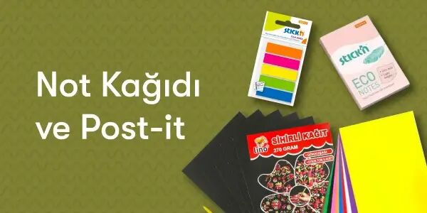 T&uuml;m Okul İhtiya&ccedil;ların Burada - Not Kağıdı ve Post-it