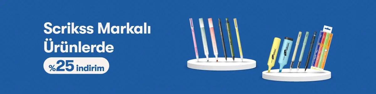 T&uuml;m Okul İhtiya&ccedil;ların Burada - Scrikss Markalı &Uuml;r&uuml;nlerde %25 İndirim