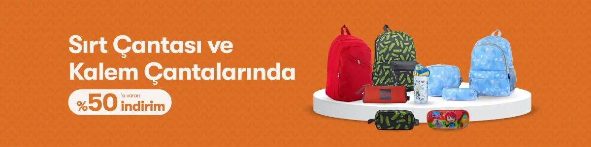 T&uuml;m Okul İhtiya&ccedil;ların Burada - Sırt &Ccedil;antası ve Kalem &Ccedil;antalarında %50'ye Varan İndirim