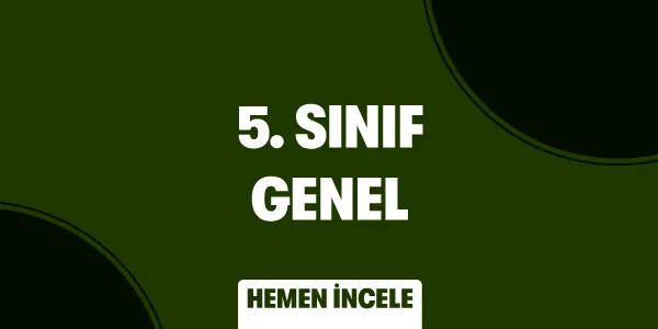 5. Sınıf Genel Kitaplar