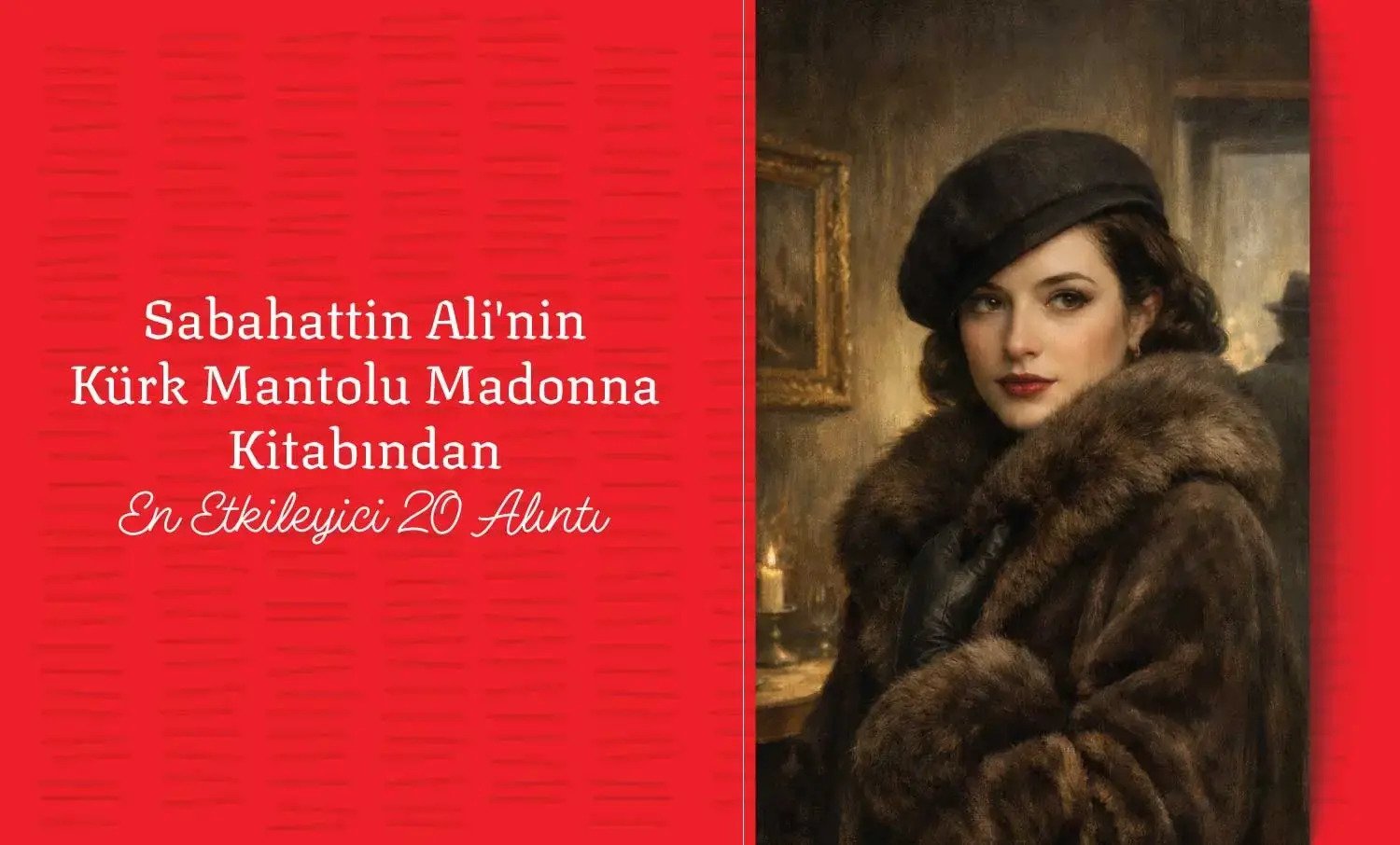 Sabahattin Ali'nin Kürk Mantolu Madonna Kitabından En Etkileyici 20 Alıntı